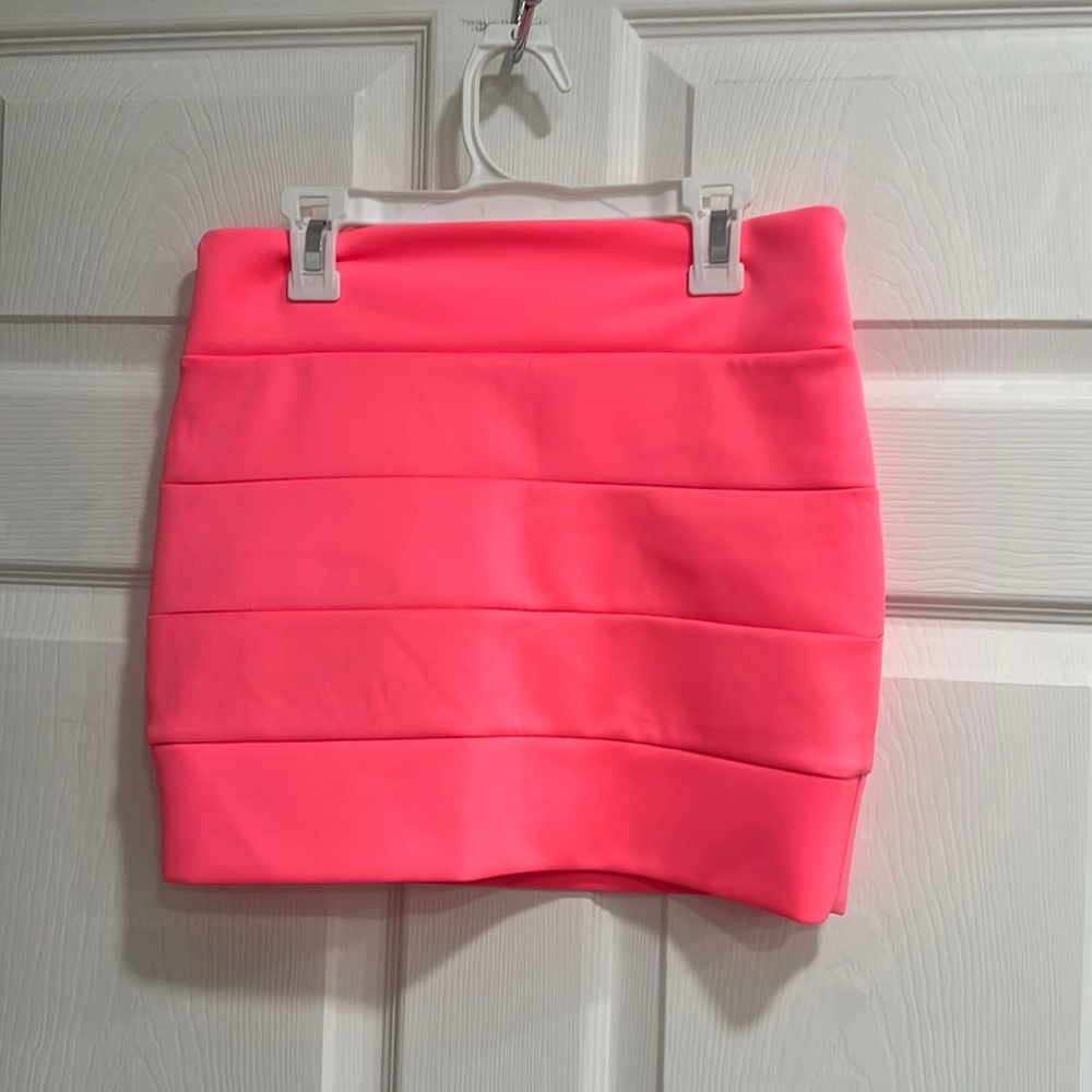 Hot pink junior short skirt